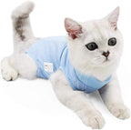 Cat Recovery Suit for Abdominal Wounds or Skin Diseases, Cat Onesie for Cats After Surgery Female Kitten Recovery Suit, Breathable E-Collar Alternative for Cats After Spay Anti Licking Wounds