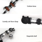 SLSON 4 Pack Cat Collars Breakaway with Bell Cat Collars with Cute Bowtie for Pet Kitten Cats and Small Dogs Pets Adjustable from 8-11In (Plaid)