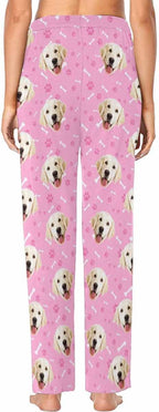 Custom Face Pajamas Pants Personalized Sleepwear Bottoms for Women XS-XXL