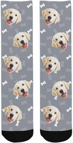 Artsadd Personalized Christmas Pajama Pants Socks for Men Custom Photo Pajama Bottoms for Men S-XXL