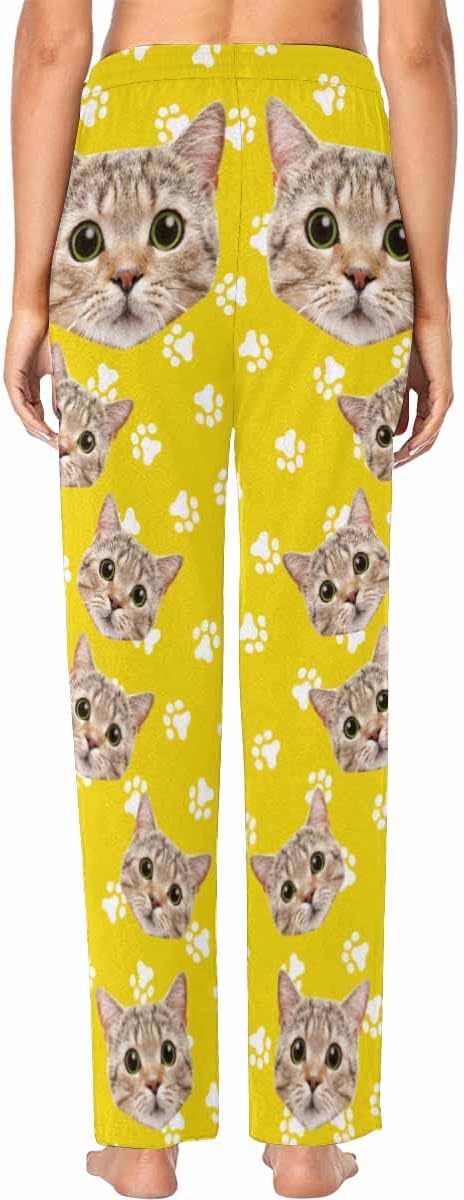 FunStudio Personalized Pajama Pants for Women Custom Photo Face Printed Pajama Bottoms with Pockets