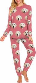MyPupSocks Custom Face Pajamas Sets for Women, Personalized Photo Sleepwear XS-XXL
