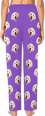 Custom Face Pajamas Pants Personalized Sleepwear Bottoms for Women XS-XXL