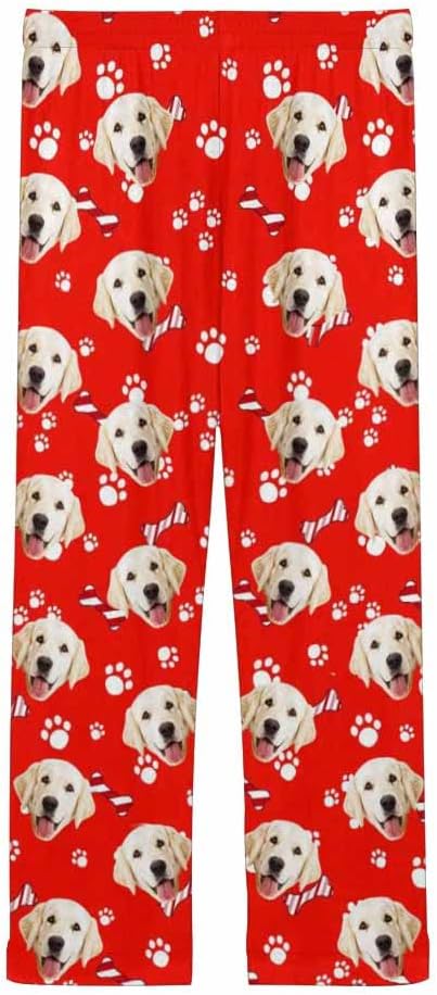 Custom Face Pajamas Pants Personalized Nightwear Bottoms for Women XS-XXL