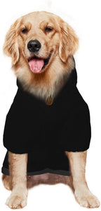 Custom Dog Hoodie Personalized Photo Text Logo Name Dog Clothes, Soft & Warm for Puppy Sweatshirt Hooded for Small Medium Large Dogs Girl/Boy Cats/Kitten, 1PC, Blank Black, XXL
