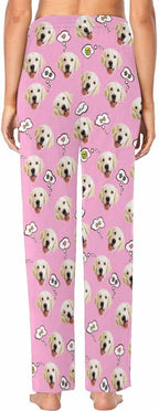 Custom Face Pajamas Pants Personalized Sleepwear Bottoms for Women XS-XXL