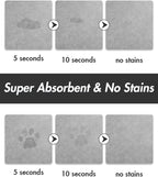 MontVoo-Absorbent Pet Feeding Mat-No Stains Pet Mat for Food and Water Bowl-Quick Dry Cat & Dog Food Mat Water Dispenser Mat-Pet Supplies Mat-Dog Water Bowl Mat for Messy Drinker,（LightGrey,23"x34"）