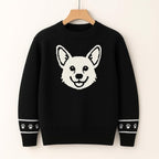 Custom Dog Knit Sweater for Women Personalized Pet Paw Print Pullover Dog Mom Gift Christmas for Pet Lovers