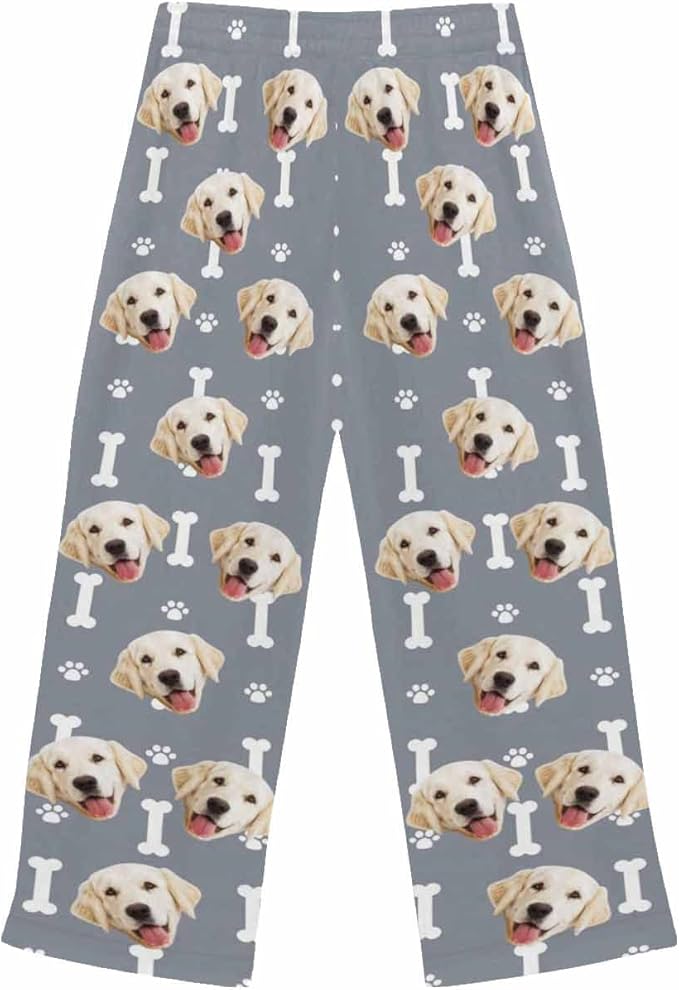 Custom Face Pajamas Pants Personalized Nightwear Bottoms for Women XS-XXL