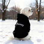 GODMERCH Custom Name Embroidered Dog Hoodie, Embroidery Dog Sweaters for Small Dogs, Pet Clothes, Pet Mom Lovers Gifts