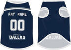 Dallas Custom Pet Jersey Dog Clothes Jersey Various Sizes Customized Any Name & Number for Small & Middle and Big Dogs