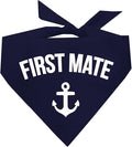 First Mate Boat Dog Matching Dog Bandanas (Navy)