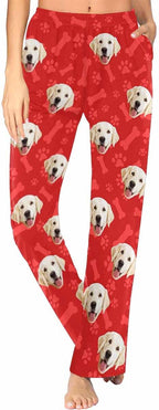 Custom Face Pajamas Pants Personalized Sleepwear Bottoms for Women XS-XXL