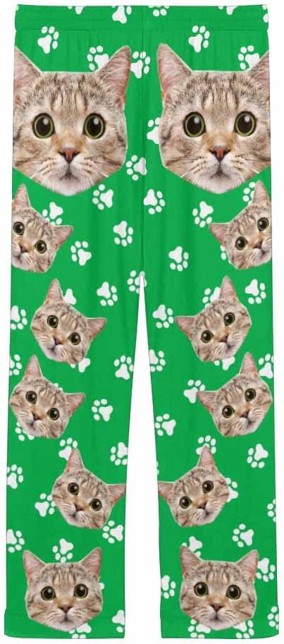 FunStudio Personalized Pajama Pants for Women Custom Photo Face Printed Pajama Bottoms with Pockets