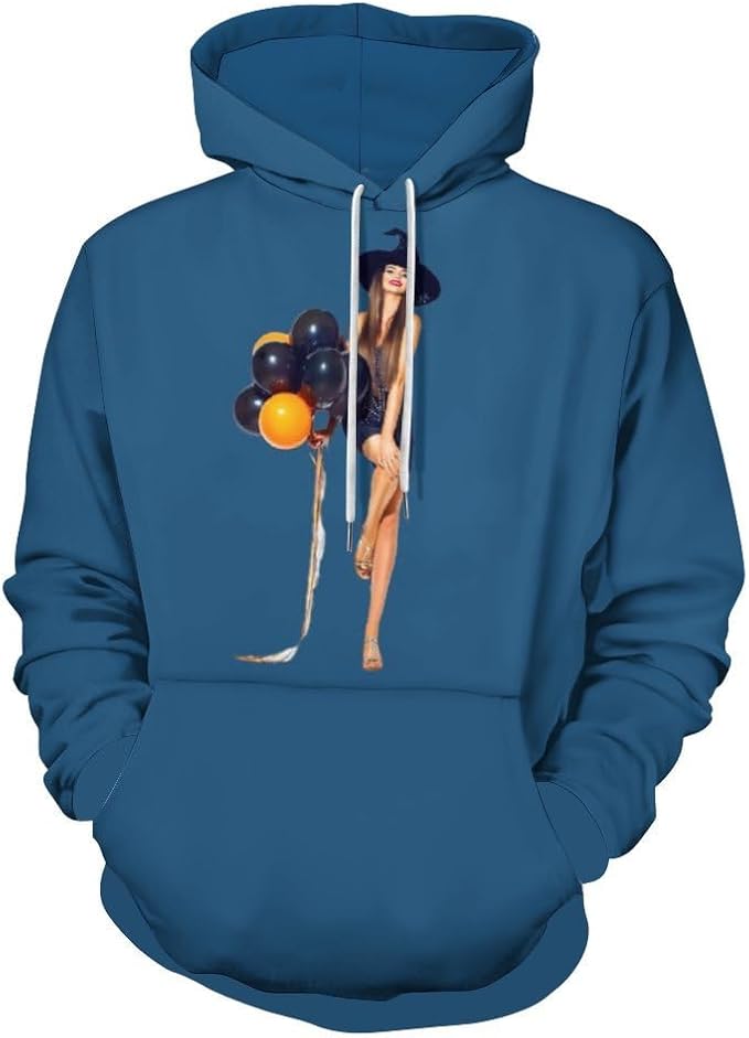 Artsadd Custom Face Unisex athletic Pockets Sweatshirt Loose Hoodie Custom Christmas Long Sleeve Sweatshirt Hooded Pullover