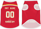 Kansas Custom Dog Clothes Pet Jersey Dog Jersey Various Sizes Customized Any Name & Number for Small & Middle and Big Dogs