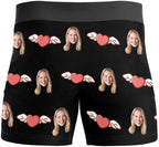M YESCUSTOM Custom Faces Funny Short Briefs Gift for Husband Underwear