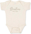 COUPLEHOODIES Personalized Baby Onesie Bodysuit – Custom Embroidery Gift for Pregnancy Reveal Baby Shower or First Grandchild