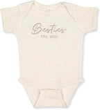 COUPLEHOODIES Personalized Baby Onesie Bodysuit – Custom Embroidery Gift for Pregnancy Reveal Baby Shower or First Grandchild