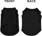 Custom Dog Shirt Pet T Shirts for Small Medium Large Dogs Customized Clothes with Image Logo Text Breathable Sleeveless Tank Top Personalized Outfits Puppy Apparel All-Black, 5XL
