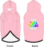 Personalized Pet Sweatshirt, Custom Dog Hooded with Pocket, Customize Hoodies for Dogs, Puppy, S, Orange-Red