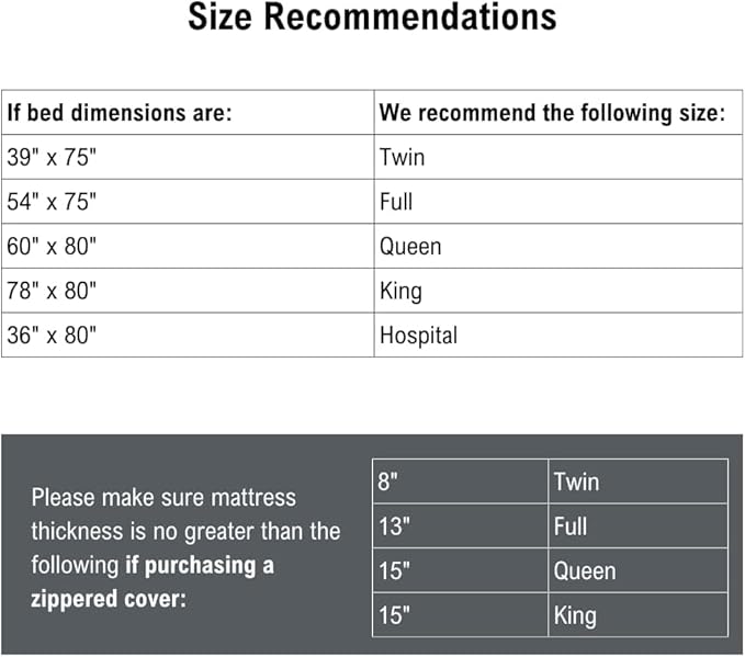 DMI Waterproof Mattress Protector, Mattress Pad, Waterproof Mattress Cover, Bed Pad and Bed Cover, Encased Zippered Fit, Queen (Pack of 1), White