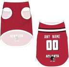 Atlanta Dog Clothes Jersey Pet Jersey Customized Any Name & Number S-5XL for Small Middle and Big Dogs