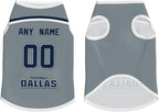Dallas Custom Pet Jersey Dog Clothes Jersey Various Sizes Customized Any Name & Number for Small & Middle and Big Dogs