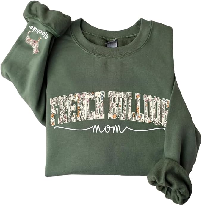 Personalized Dog Mom Sweatshirt, Dog Lover Crewneck, Gift Idea for Pet Owner, Cozy Outfit for Women, Mom Gift