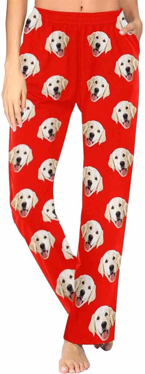 Custom Face Pajamas Pants Personalized Sleepwear Bottoms for Women XS-XXL