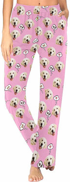 Custom Face Pajamas Pants Personalized Sleepwear Bottoms for Women XS-XXL