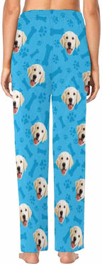 Custom Face Pajamas Pants Personalized Sleepwear Bottoms for Women XS-XXL