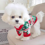 ANIAC Christmas Small Dog Sweater Costume Reindeer Snowflake Cat Turtleneck Knitwear Warm Pet Santa Outfit New Year Holiday Puppy Dog Clothes for Girl Boys (Green, X-Large)