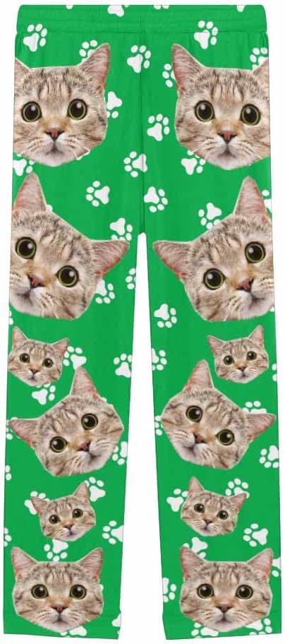 FunStudio Personalized Pajama Pants for Women Custom Photo Face Printed Pajama Bottoms with Pockets