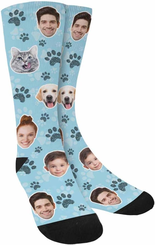 Artsadd Custom Pajamas for Women Men Family, Personalized Face Pjs Pajama Pants, Funny Pet Photo Loungewear Sleepwear Jammies