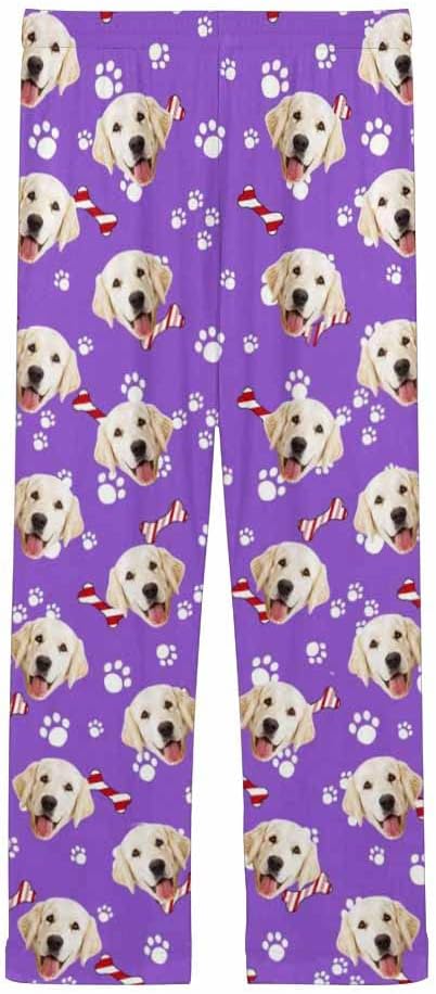 Custom Face Pajamas Pants Personalized Nightwear Bottoms for Women XS-XXL