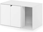 Furinno Peli Litter Box Enclosure, Solid White