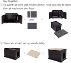 unipaws Cat Litter Box Enclosure Furniture, Cat Washroom, Hidden Litter Box Cover, Cabinet for Large Cat, Dog Proof Cat Litter Boxes, Hideaway Litter Box, Cat House