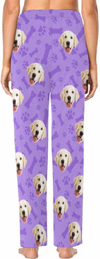 Custom Face Pajamas Pants Personalized Sleepwear Bottoms for Women XS-XXL