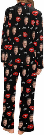 Artsadd Personalized Pajamas with Faces for Women Men Custom Christmas Pajamas Gifts for Family Couple, Funny Photo Pjs
