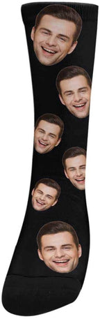 MyPupSocks Custom Personalized Photo Pet Face Socks, Cat and Dog Tracks Paws Bones Crew Socks with Picture for Men Women