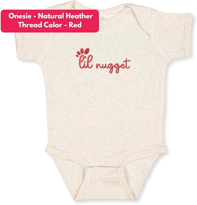 COUPLEHOODIES Personalized Baby Onesie Bodysuit – Custom Embroidery Gift for Pregnancy Reveal Baby Shower or First Grandchild