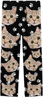 FunStudio Personalized Pajama Pants for Women Custom Photo Face Printed Pajama Bottoms with Pockets
