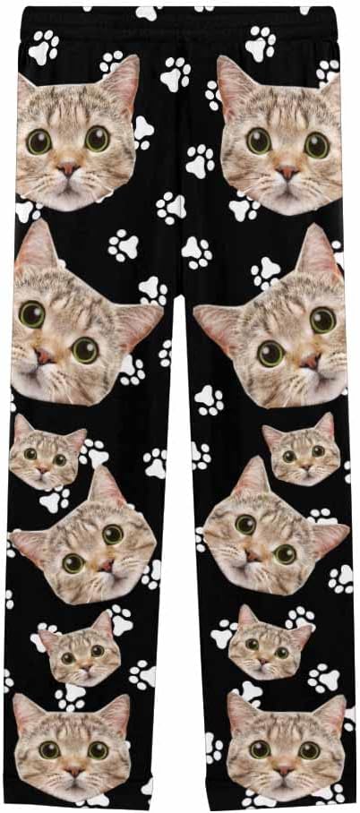 FunStudio Personalized Pajama Pants for Women Custom Photo Face Printed Pajama Bottoms with Pockets