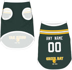 Green Bay Dog Clothes Jersey Pet Jersey Customized Any Name & Number S-5XL for Small Middle and Big Dogs