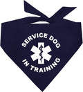 Service Dog in Training Dog Bandana (Navy, OS 289)