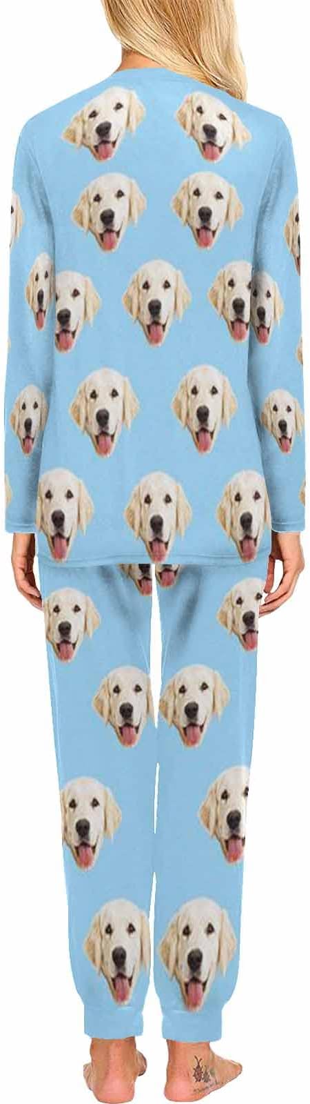 MyPupSocks Custom Face Pajamas Sets for Women, Personalized Photo Sleepwear XS-XXL