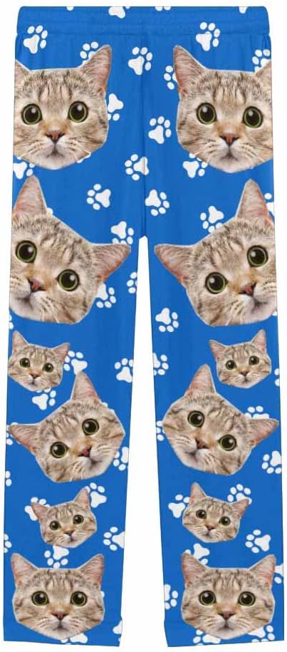 FunStudio Personalized Pajama Pants for Women Custom Photo Face Printed Pajama Bottoms with Pockets