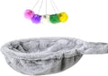 SHENGOCASE 14.6" Light Grey Nest Basket Lounger Hammock Bed for Cat Tree Tower Replacement, 5-Pack Hanging Toys, Cat Tree Accessories Hammock Attachment