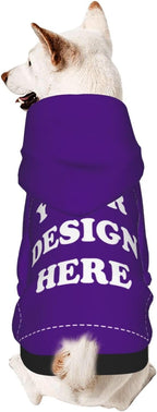 Dog Costume, Custom Dog Hoodie, Dog Name Costume Holiday Pet Pajamas Outfit, Personalized Pet Coat Costumes for Small Medium Large Dogs and Cats for Winter, Indigo, XL